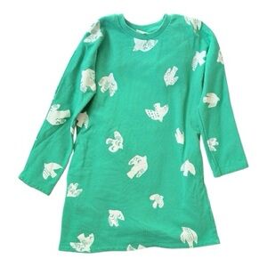 COS Kids Long Sleeve Shirt in Green with White Accents